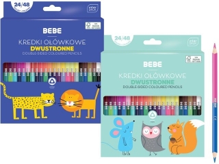 Kredki oł.dwust.24/48 BEBE Kids FSC100