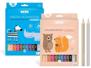 Kredki oł.jumbo 12kol.BEBE Kids FSC100%