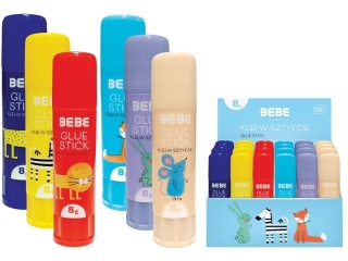 Klej w sztyfcie 8g BEBE Kids  24szt. [opakowanie=24szt]