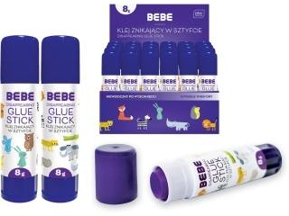 Klej znikaj w sztyf 8g BEBE Kids 24szt. [opakowanie=24szt]
