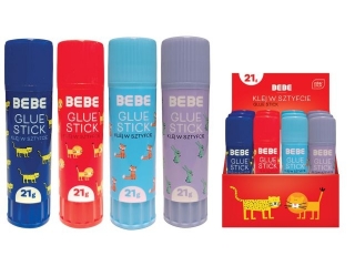 Klej w sztyfcie 21g BEBE Kids 12szt. [opakowanie=12szt]