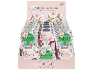 Naklejki na taśmie FLOWERS 24szt