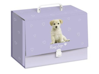 Teczka z rączką C4 10cm Puppy Sign