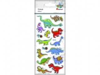 Naklejki wypukłe miękkie dinozaury 15szt.