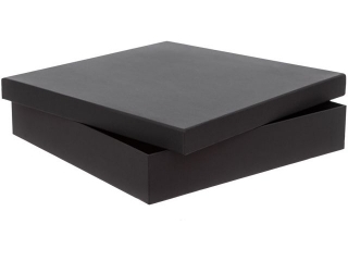 PUDEŁKO TEKTUROWE 33, 5X33, 5X6, 5 CM - CZARNY
