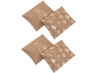 PUDEKA SKADANE PILLOW BOX, 10X11 CM, PREZENTY, 4 SZT. [opakowanie=6szt]