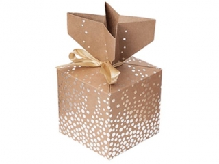 PUDEKA SKADANE CANDY BOX, 10X10 CM SREBRNE KROPKI, 2 SZT. [opakowanie=6szt]