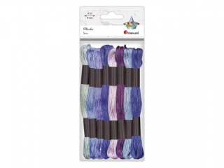 Mulina 8m tonacja fioletowa 8 kolorów