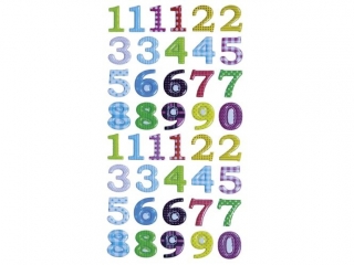 Naklejki wypuke cyfry wysoko 16mm 42szt.