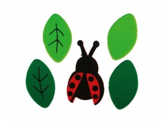 Naklejki piankowe biedronki 26x44mm, licie 20x34mm 76szt.