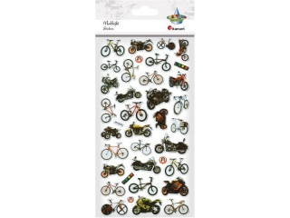 Naklejki wypukłe motocykle, rowery 36szt.