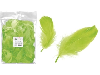 Piórka dekoracyjne puch 16g jaskrawozielone