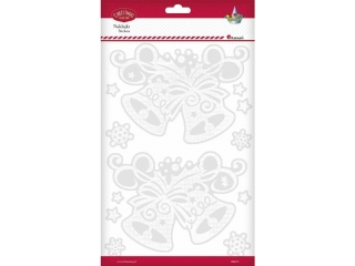 Naklejki dzwonki bożonarodzeniowe białe mix 12szt.