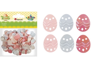 Konfetti Pisanki 12x17mm biae, bladorowe, ososiowe, fluo rowe 15g
