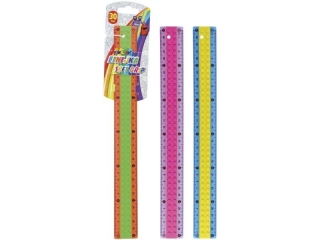 Linijka mikka w dotyku z gumowymi okrgymi wypustkami 30 cm FUNxJOY [opakowanie=24szt]