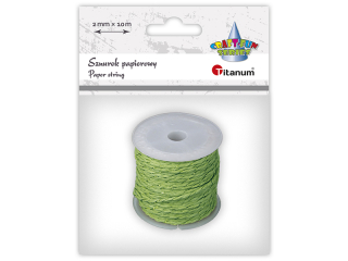 Sznurek papierowy O2mm 10m zielono-złoty