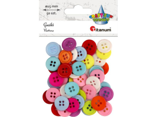 GUZIKI PLAS.A`50 1, 5CM MIX