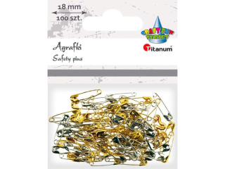 Agrafki metalowe 5x18mm zote, srebrne 100szt.