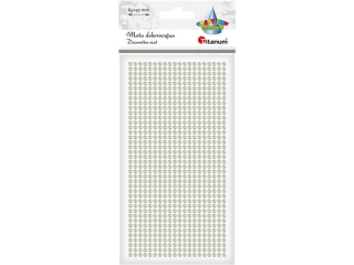 Mata dekoracyjna 90x178mm z perełkami białymi O4mm 800szt.