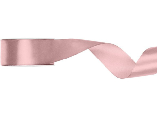 Wstążka satynowa 25mm/25m brudny róż jasny