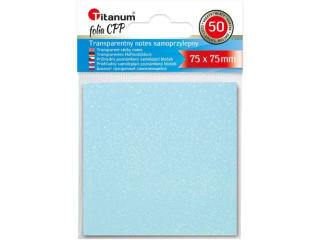 NOTES SAMOPRZYLEPNY Z FOLII CPP 75x75/50 SZT NIEBIESKI TITANUM