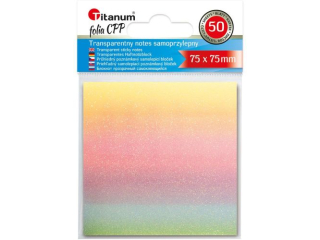 NOTES SAMOPRZYLEPNY Z FOLII CPP 75x75/50 SZT TCZOWY TITANUM