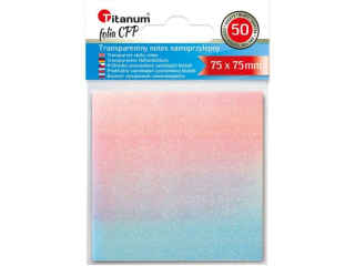 NOTES SAMOPRZYLEPNY Z FOLII CPP 75x75/50 SZT 3 KOLOROWY TITANUM