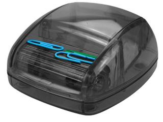 Pojemnik magnetyczny do spinaczy biurowych + 20 spinaczy 28mm mix 2 kolorów: biały, czarny