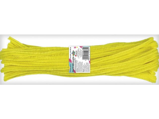 Druciki dekoracyjne 0, 6x30cm fluo żółte 50szt.