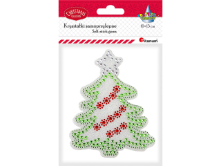 Krysztaki samoprzylepne choinka 100x127mm 1szt.