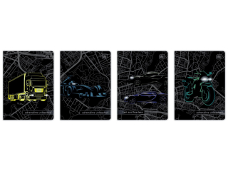 Zeszyt A5 32 kol3= 70g UV Cars [opakowanie=10szt]