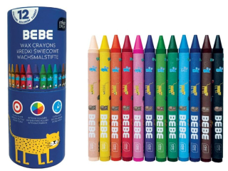 Kredki wiecowe 12kol. BEBE Kids