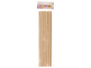 Drewniane patyczki okrge O5mm 30cm naturalne 25szt.