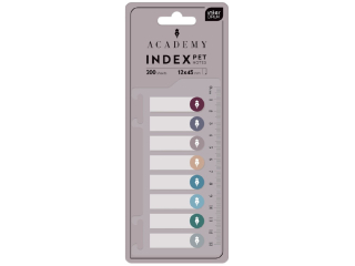 Zakadki indek.PET z linij.DOTS Academy [opakowanie=12szt]