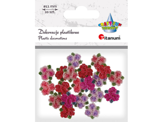 Dekoracje plastikowe re 11mm mix kolorw 20szt.