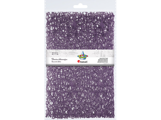 Tkanina dekoracyjna siatka koronkowa 60x50cm fioletowa