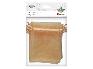 Woreczki z organzy - sakiewki 9x12cm ososiowe 6szt. wysoko do cigacza 9, 5cm