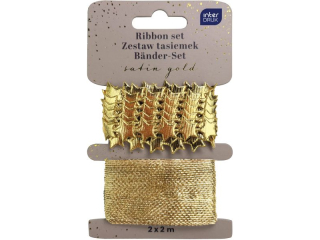 Zestaw tasiemek 2x2m Satin Gold