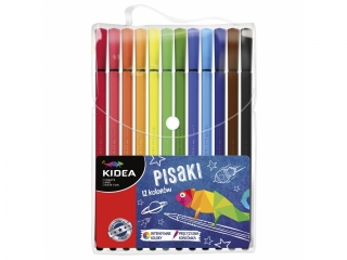 PISAKI W ETUI 12 KOLORÓW KIDEA