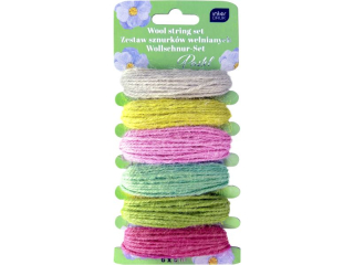 Zestaw sznurk�w we�nianych 6x5m Pastel