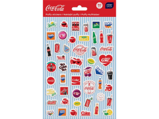 Naklejki puffy 50 szt. mix 1 Coca-Cola    [opakowanie=12szt]