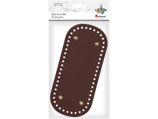 Sp�d do torebki 22x10cm sk�rpodobny kawowy, z�ote pukle grubo�� dna: 4mm, wysoko�� pukli: 6mm, otwory na sznurek: O5mm