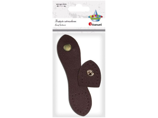 Zapi�cie zatrzaskowe 2-elementowe 28x110mm + 28x35mm sk�ropodobne kawowe z�oty zatrzask