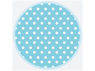 Talerzyki papierowe POL-MAK Maki 18cm 8szt. Blue Dots  [opakowanie=12szt]