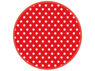 Talerzyki papierowe POL-MAK Maki 22, 7cm 8szt. Red Dots [opakowanie=12szt]