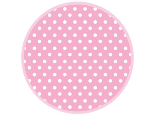 Talerzyki papierowe POL-MAK Maki 22, 7cm 8szt. Pink Dots [opakowanie=12szt]