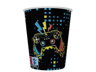 Kubeczki papierowe POL-MAK Daisy 8szt. 250ml - Play Joystick Pad [opakowanie=12szt]