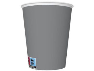 Kubeczki papierowe POL-MAK Maki 8szt. 250ml - Silver [opakowanie=12szt]