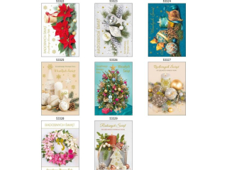 Laurka z�ocona z op�atkiem B6ZO 117x167 z kopert�  POL-MAK GWIAZDKA B6ZO_GWSW_251  [opakowanie=25szt]