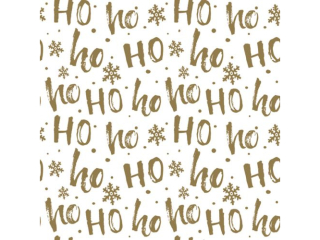 Serwetki POL-MAK GWIAZDKA Daisy Lunch 33cm 20szt. Graphic Ho Ho Ho Gold SD_GW_021301  [opakowanie=24szt]